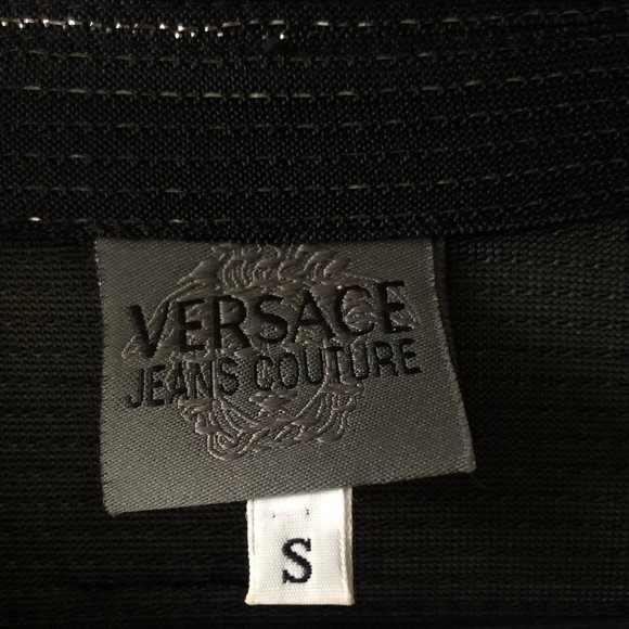 AUTHENTIC Vintage Black Versace Button Up - Picture 5 of 11